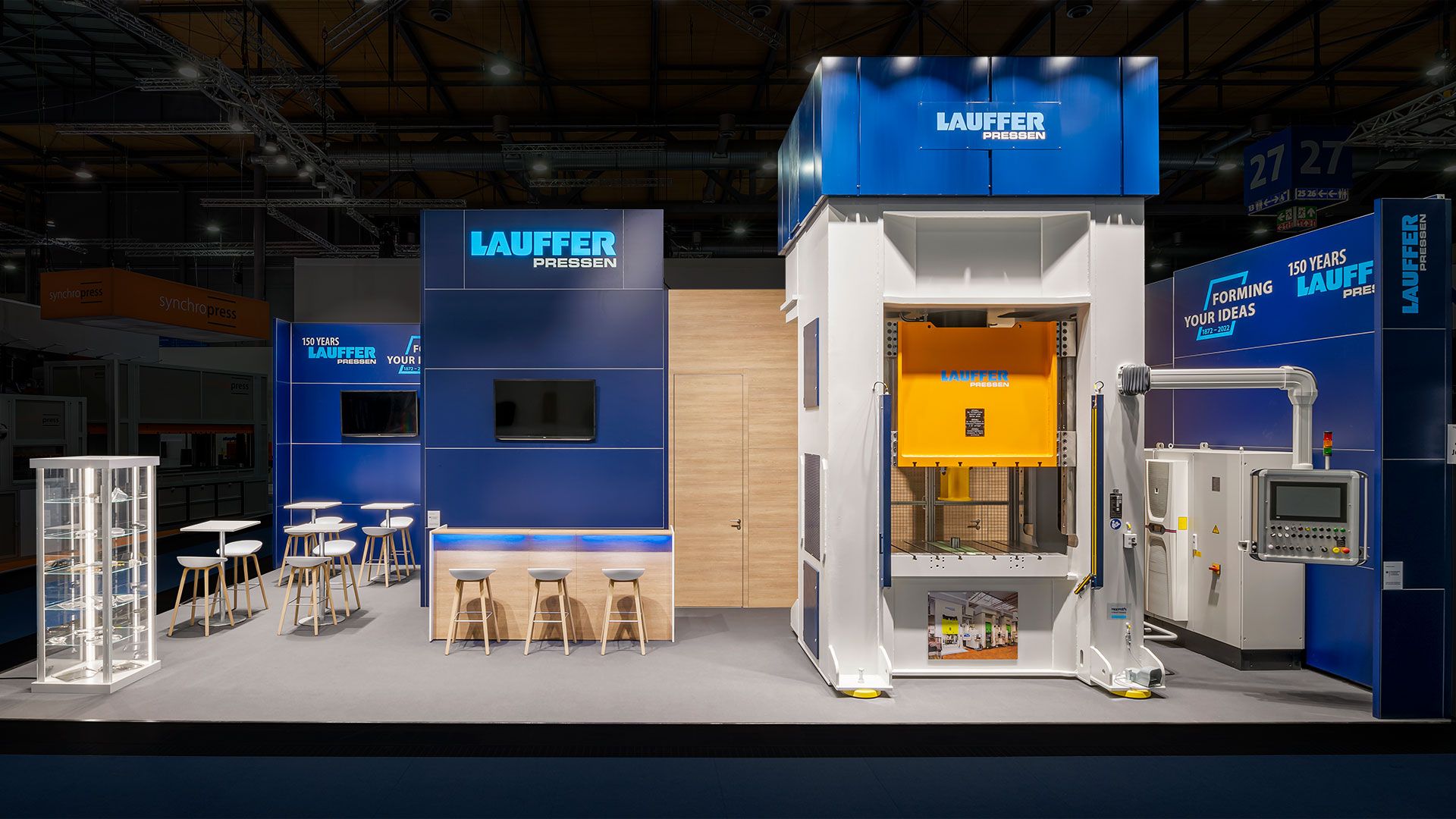 artistic advertising worlds, trade show booth construction, references, Lauffer Presses
