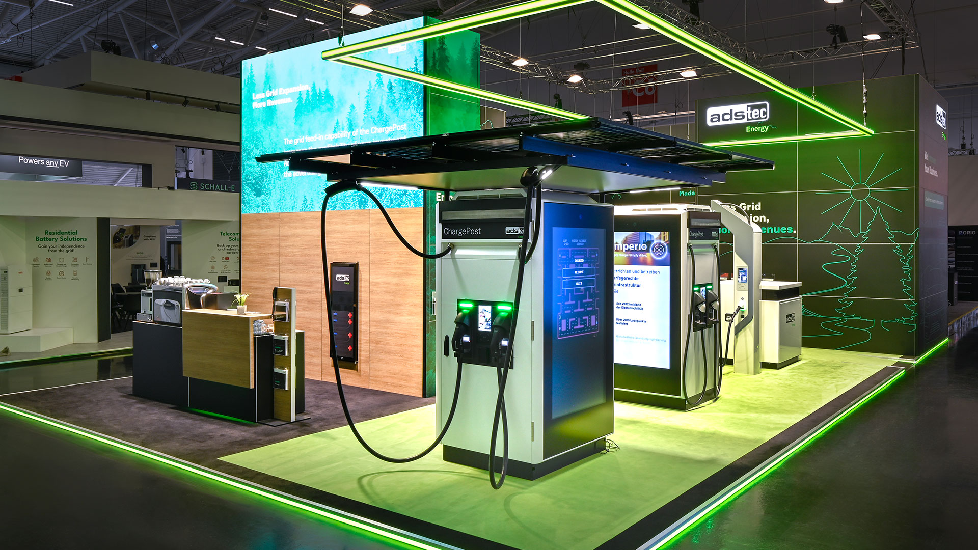 artistic advertising worlds trade show booth design reference: ads-tec