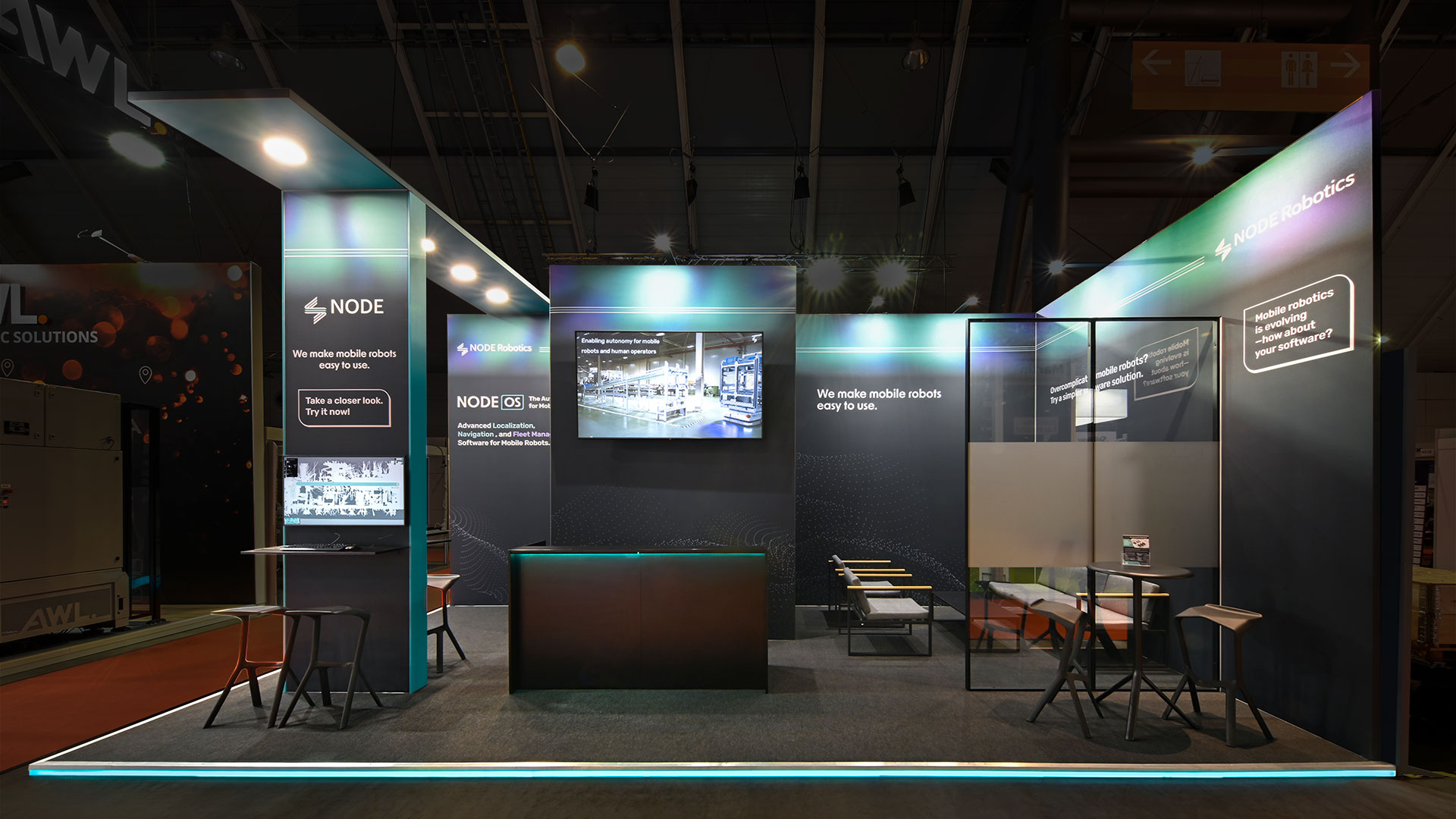 artistic Trade Show Design Reference: Node Robotics